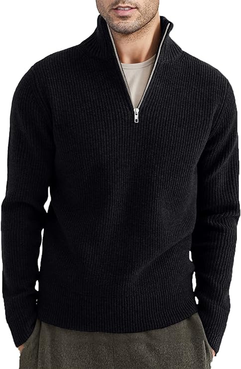 Variant image for Herrenpullover Zipper Italienisches Design Baumwollmischung-9