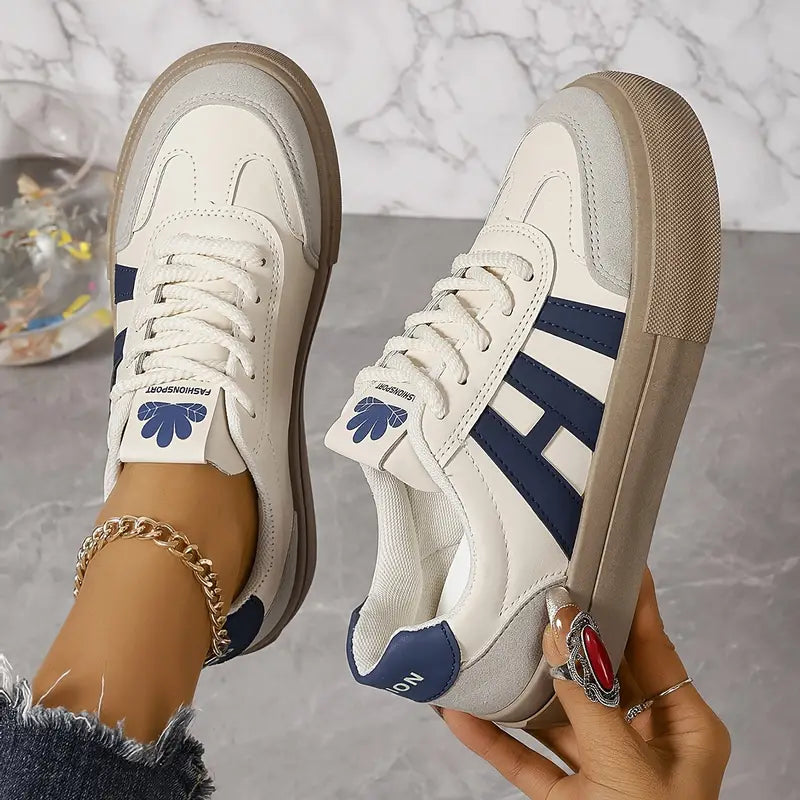Damen Sneakers Modern Bequem Atmungsaktives Obermaterial-1
