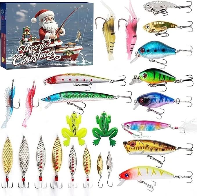 Adventskalender für Angler mit 24 Überraschungen und praktischem Zubehör 0