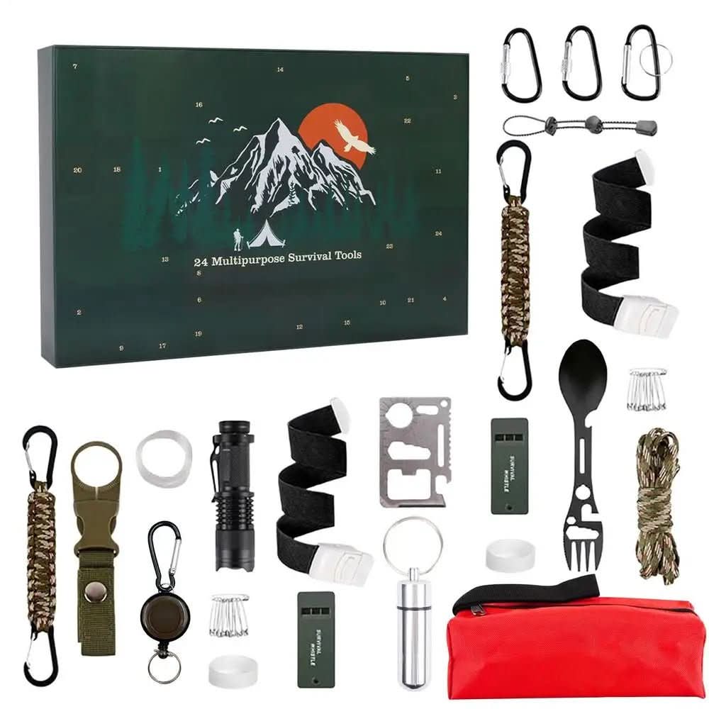 Adventskalender für Männer mit 24 Outdoor-Tools 0