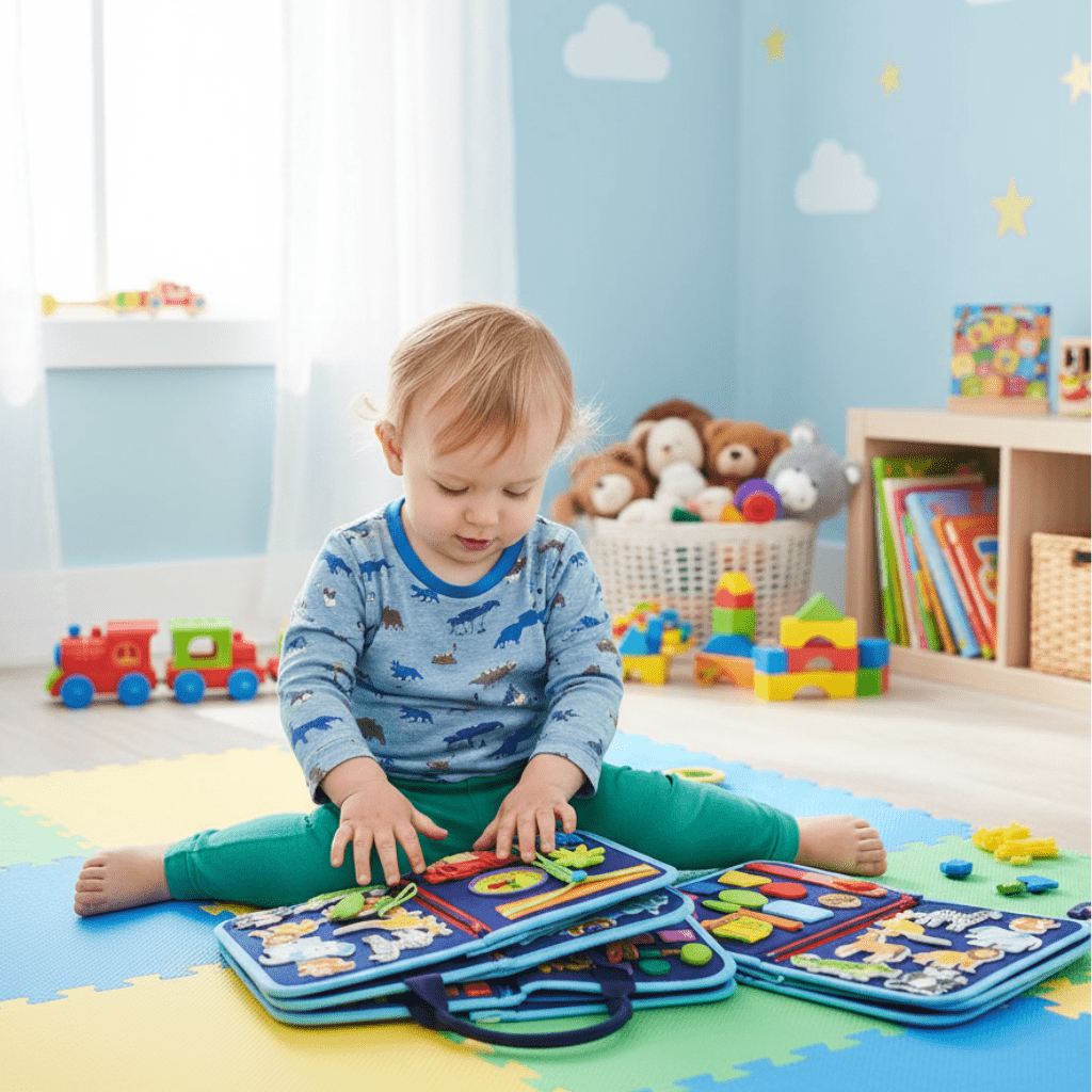 Aktivitätsboard für Babys – Interaktives Lernspielzeug zur Förderung der Feinmotorik und des logischen Denkens 0