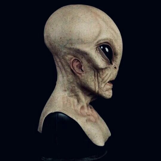 Alien-Maske für Halloween und Kostümpartys, Realistisches Design, Ideal für Cosplay und Mottopartys 4