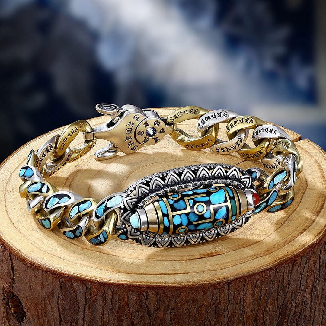 Armband Herren Dzi-Steine für Positive Energie und Stil 9