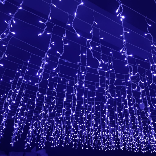 Außen LED Lichterkette Eiszapfen 50m für Weihnachtsbeleuchtung und Festdekoration 2