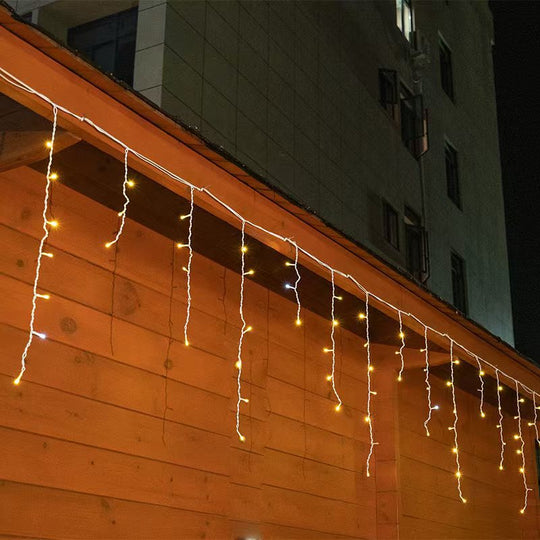 Außen LED Lichterkette Eiszapfen 50m für Weihnachtsbeleuchtung und Festdekoration 5