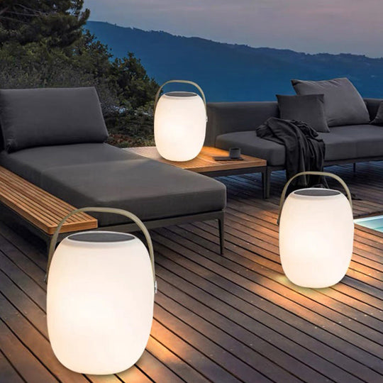 Außenleuchte Solar Korbdesign für Garten und Terrasse – Wasserdicht, Tragbar, 16 Lichtfarben 1
