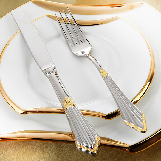 Besteckset Gold für den Tisch - Luxuriöses Design für 6 Personen 2