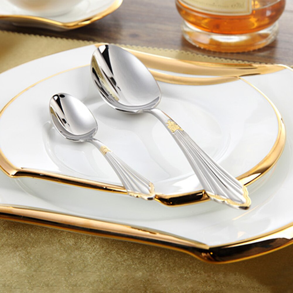 Besteckset Gold für den Tisch - Luxuriöses Design für 6 Personen 3