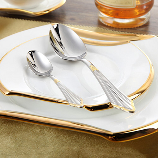 Besteckset Gold für den Tisch - Luxuriöses Design für 6 Personen 3