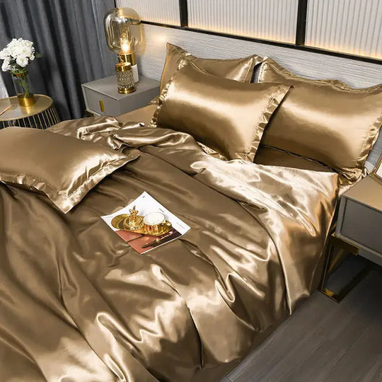 Bettwäsche 155x220 Einfarbig Satin für Stilvolles Schlafzimmer 13