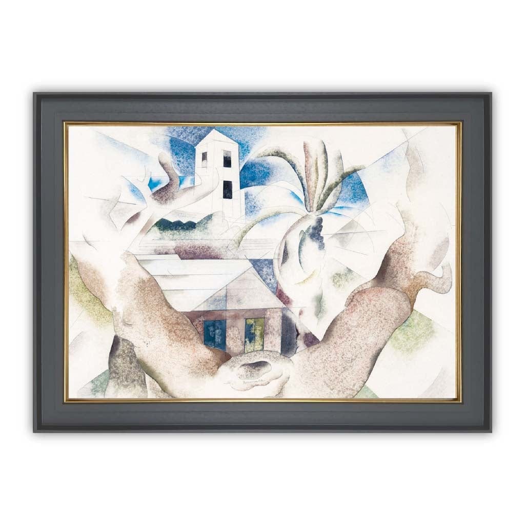 Bilderrahmen Kunstdruck Baum und Haus für modernes Wohndesign 5