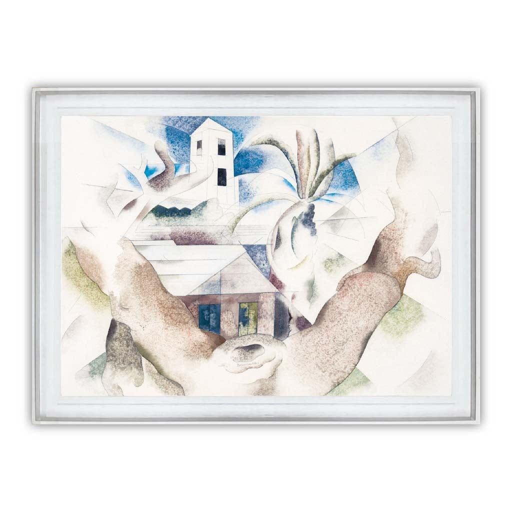 Bilderrahmen Kunstdruck Baum und Haus für modernes Wohndesign 6