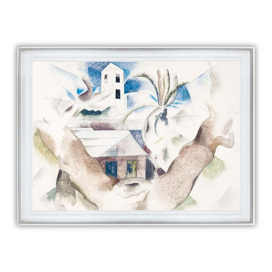 Bilderrahmen Kunstdruck Baum und Haus für modernes Wohndesign 6