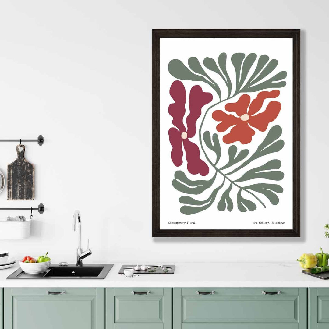 Botanisches Blumenposter Boho-Stil Modernes Wanddecor 3