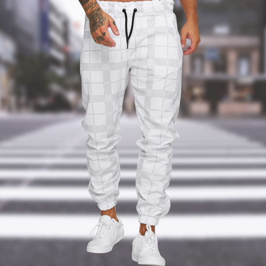 Variant image for Herren Karierte Hose Eleganter Stil Baumwollmischung-8