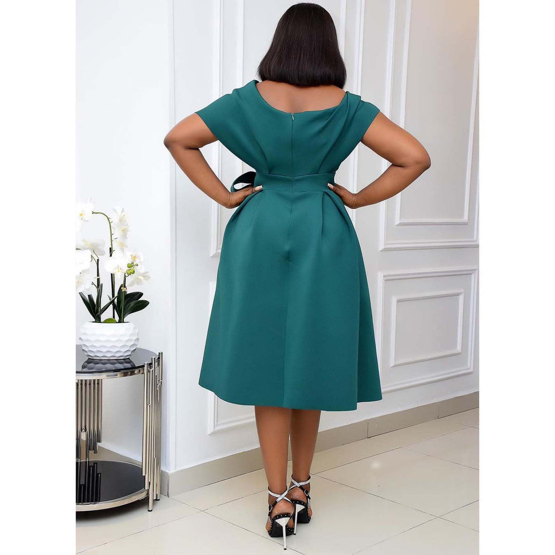 Damen Abendkleid V-Ausschnitt Elegantes Design 1