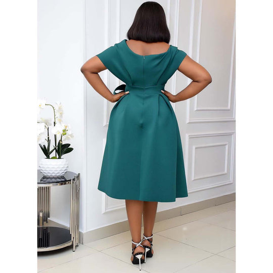 Damen Abendkleid V-Ausschnitt Elegantes Design 1