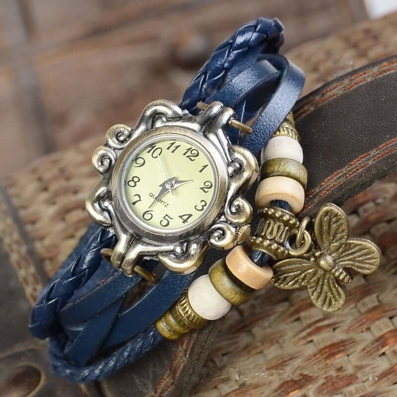 Damen Armbanduhr Vintage Stil mit Charmanten Design und Quarzwerk 5
