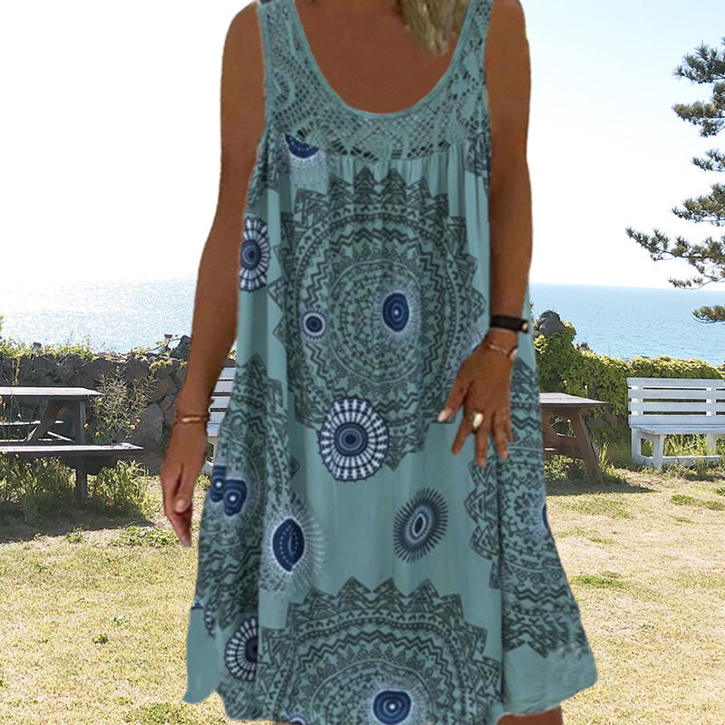 Damen Ärmelloses Sommerkleid Mit Verspieltem Print, Luftig Und Vielseitig Kombinierbar 4
