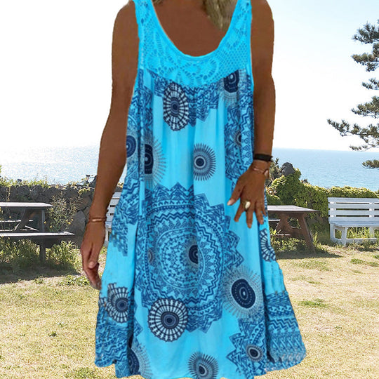 Damen Ärmelloses Sommerkleid Mit Verspieltem Print, Luftig Und Vielseitig Kombinierbar 9