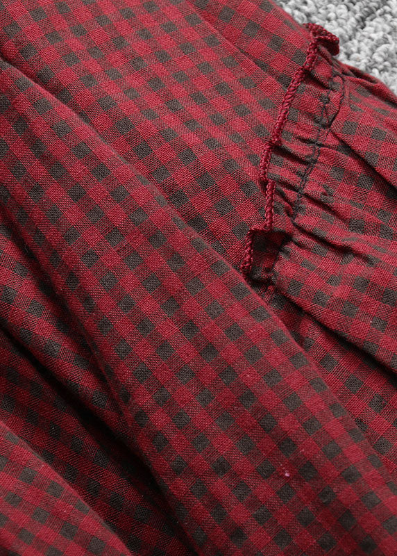 Damen Asymmetrischer Patchwork-Rock mit Kordelzug 1