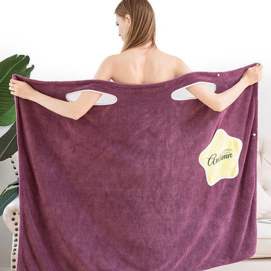 Damen Bademantel V-Ausschnitt mit Taschen, Weich und Bequem für Spa und Entspannung 1