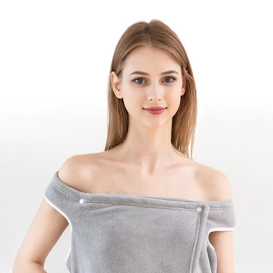 Damen Bademantel V-Ausschnitt mit Taschen, Weich und Bequem für Spa und Entspannung 4