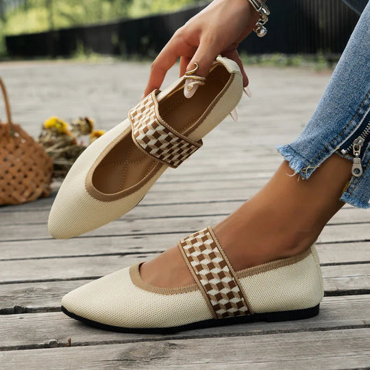 Damen Ballerinas Bequeme Flache Schuhe 2