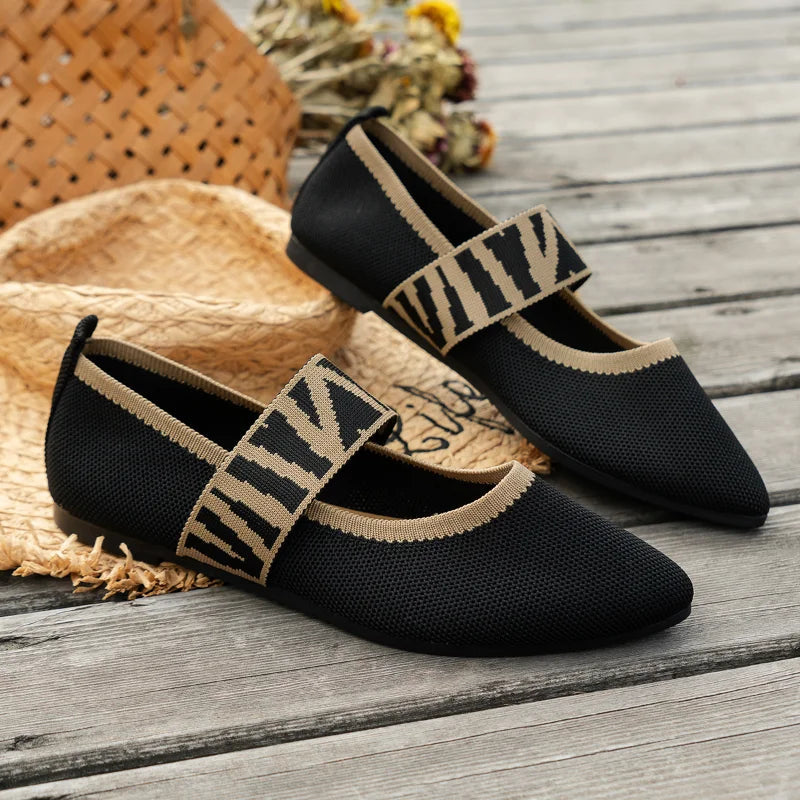 Damen Ballerinas Bequeme Flache Schuhe 3