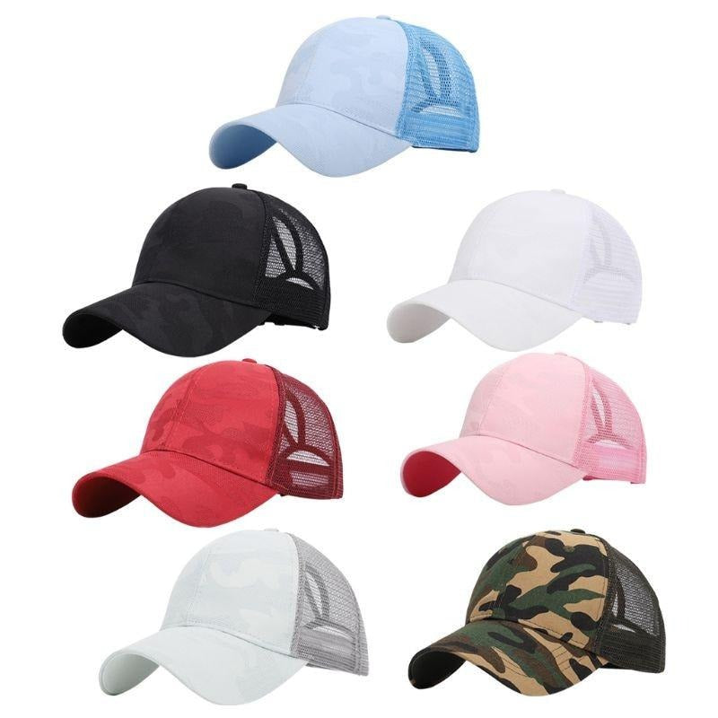 Damen Baseballcap mit Zopfloch und Klettverschluss 8