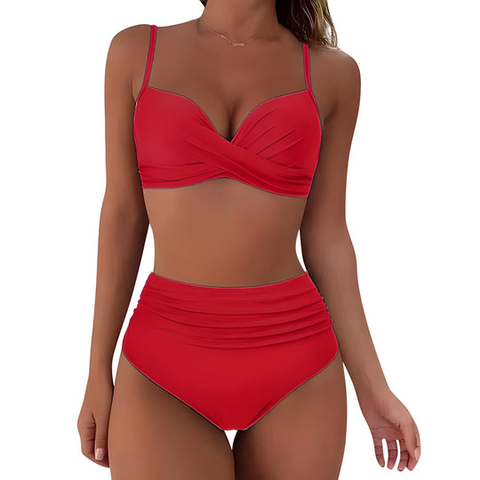 Damen Bikini Set Hochtailliert Modern Dehnbares Material 6
