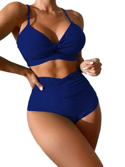 Damen Bikini mit hoher Taille Modernes Design 0