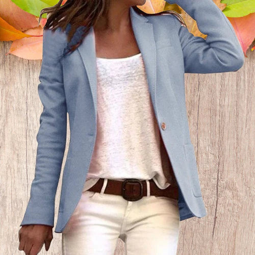 Damen Blazer Tailliert Mit Reverskragen Aus Hochwertigem Stoff 5