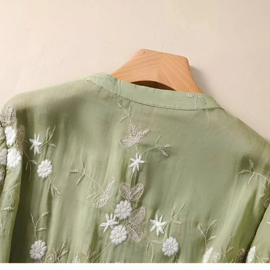 Damen Bluse Leicht Baumwolle Elegante 8