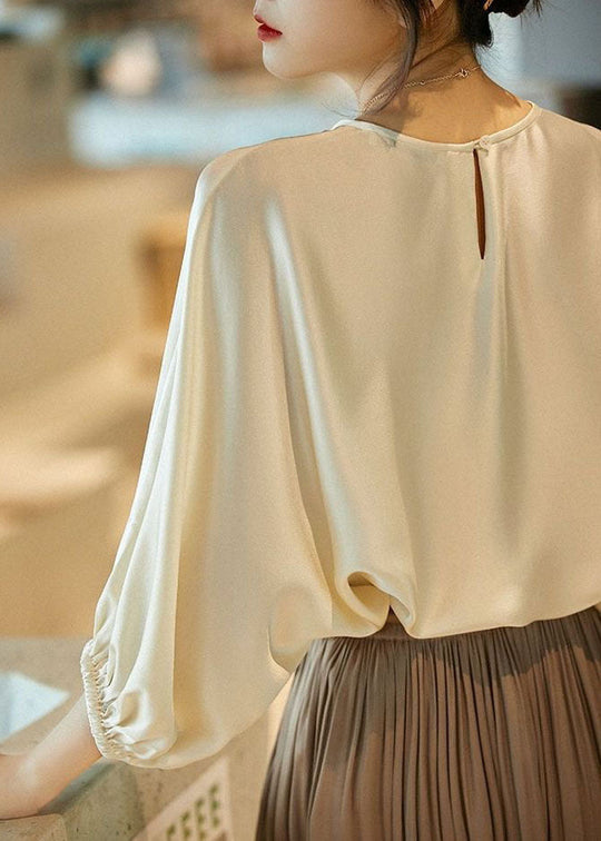 Damen Bluse Oversize mit O-Ausschnitt und Fledermausärmeln 3