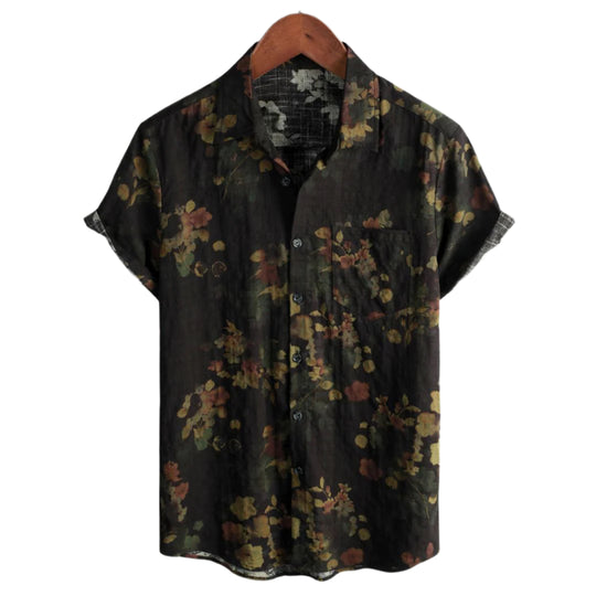 Damen Bluse mit Vintage Blumenmuster aus leichtem Stoff 0