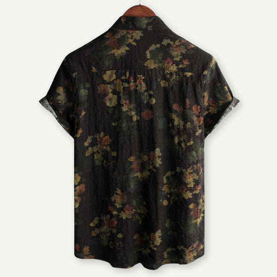 Damen Bluse mit Vintage Blumenmuster aus leichtem Stoff 1