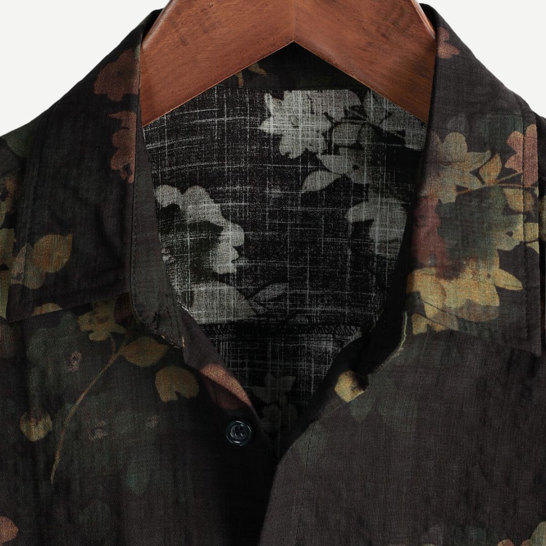 Damen Bluse mit Vintage Blumenmuster aus leichtem Stoff 2
