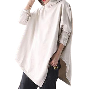 Damen Bluse mit asymmetrischem Saum und hohem Kragen 1