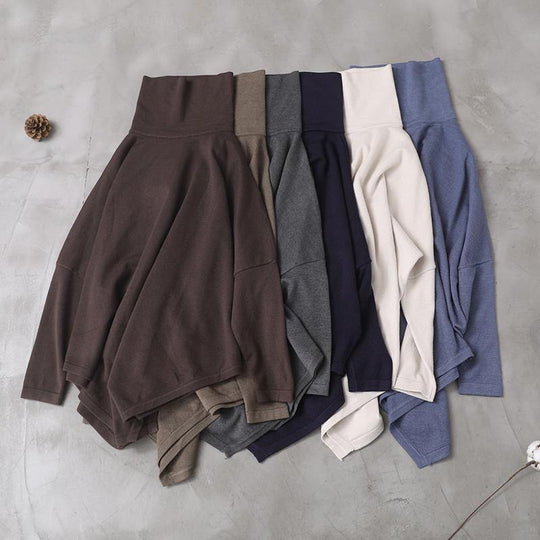 Damen Bluse mit asymmetrischem Saum und hohem Kragen 4
