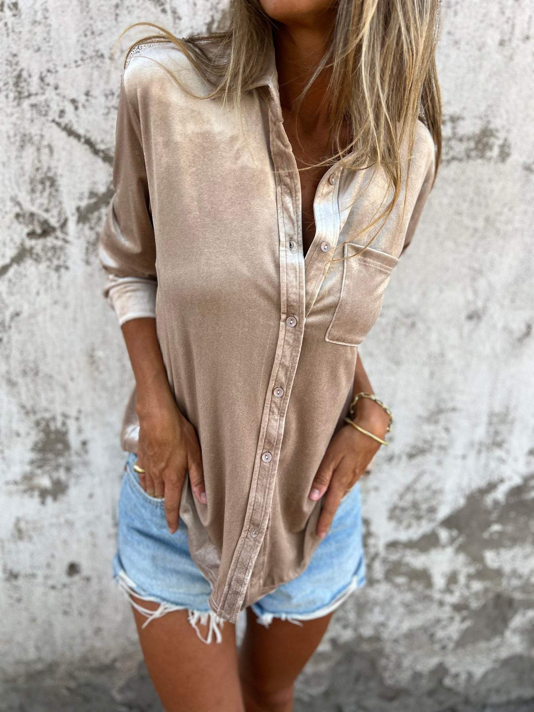 Damen Bluse mit langen Ärmeln im Herbststil 5