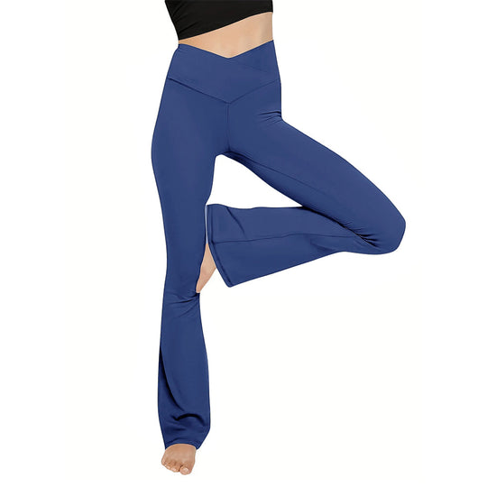 Damen Bootcut-Leggings Hohe Taille Sportlich 1