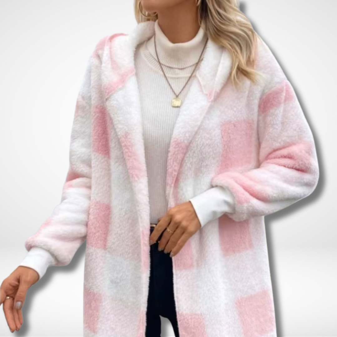 Damen Cardigan Wasserfest mit Karomuster 4