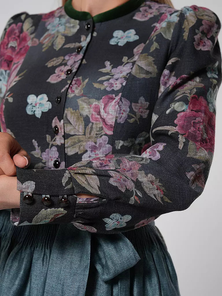 Damen Dirndlkleid Vintage mit Blumenmuster 3