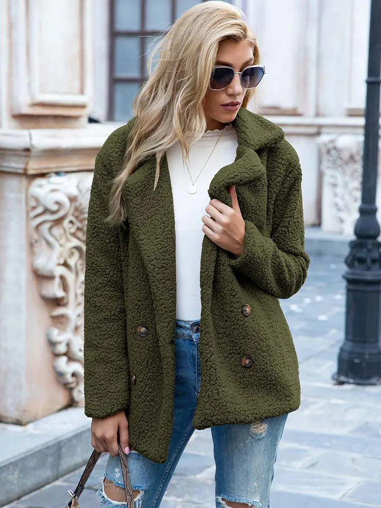 Damen Faux Fur Jacke Elegante und Stilvolle Oberbekleidung 13