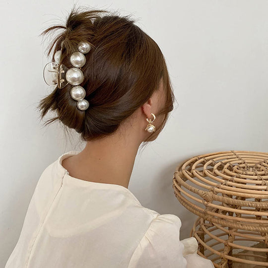Damen Haarklammern Perlen-Design 4er-Pack für Stilvolle Frisuren 8