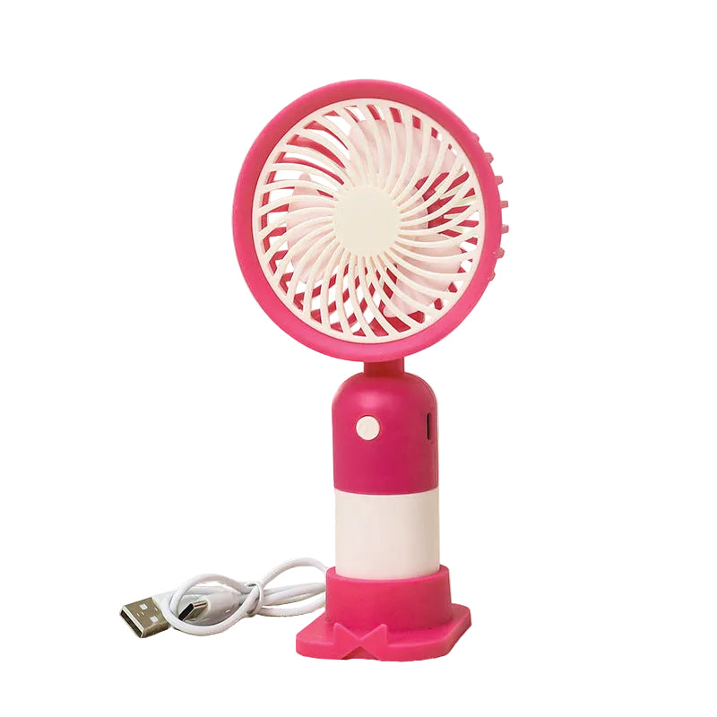 Damen Handventilator Tragbar USB Mini Ventilator Kompakt mit 3 Geschwindigkeiten 0
