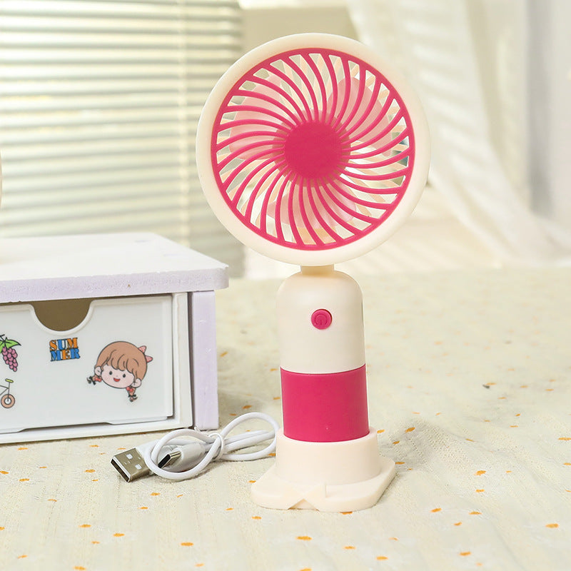 Damen Handventilator Tragbar USB Mini Ventilator Kompakt mit 3 Geschwindigkeiten 6