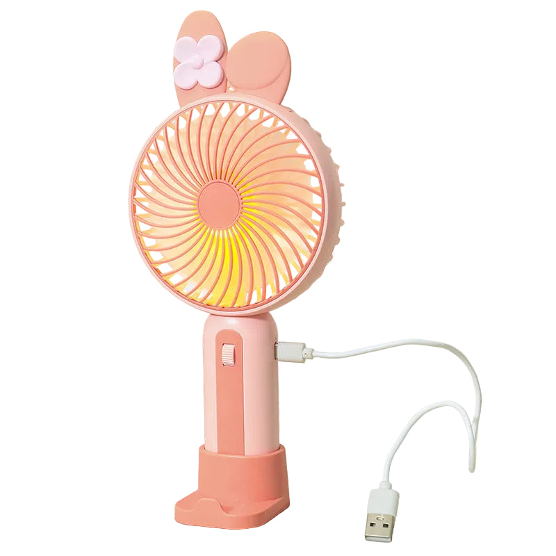 Damen Handventilator Tragbar mit USB-Anschluss und LED-Beleuchtung 5