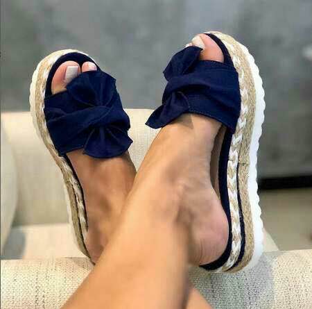 Damen Plateau Sandalen mit Knot-Detail für den Sommer 10